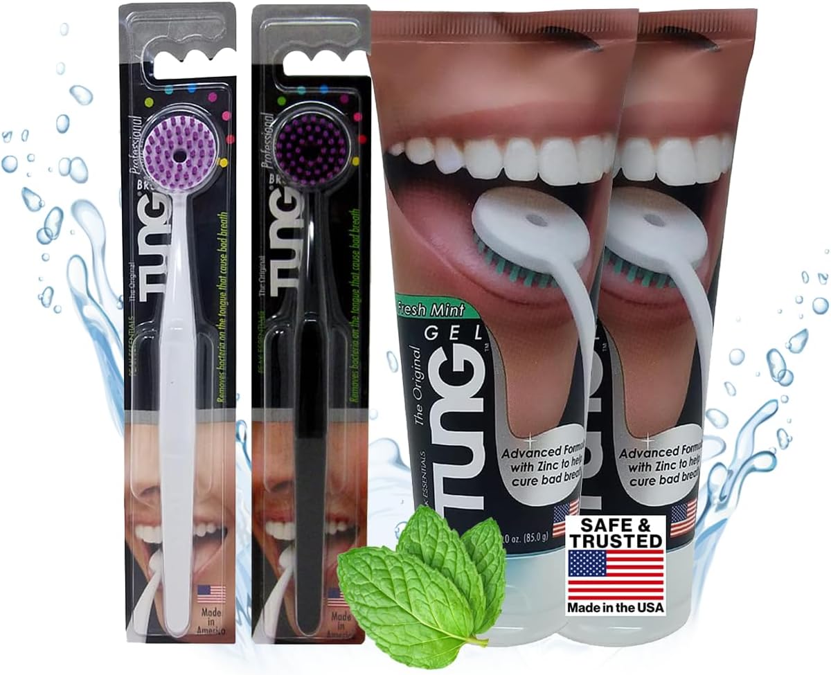 Tung Brush and Gel Tongue Cleaner Starter Pack