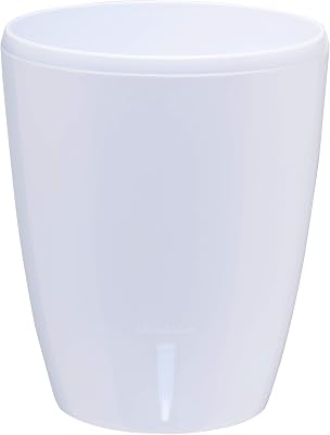 Gardenera 4.9 ORCHIDEA Self Watering Pots for Orchids in White - Decorative Wicking Planter with wGreat Aerification, Drainage and Water Level Indicator