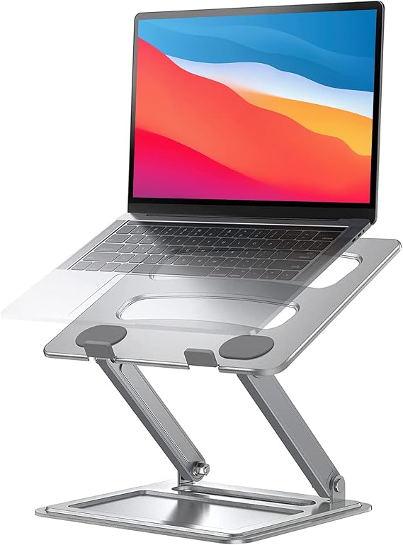 Adjustable Laptop Stand, Portable for 17.3inch Laptops, Holds Up to 17.6lbs, Ergonomic Posture & Heat Dissipation