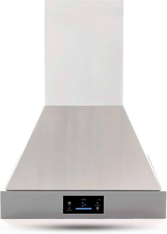 30 Inch Professional Wall Mount Range Hood, 1000 CFM Vent Hood with Ultra-Quiet Multi-Speed DC Motor, LED Lighting & Dishwasher-Safe Baffle Filters Stainless Steel