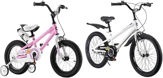 Royalbaby 12" Girls Bike with Training Wheels & 20" Wheel BMX Bicycle with Dual Hand Brakes for Kids Ages 3-10 Years