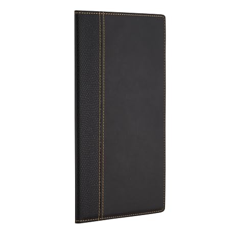 Securit Trendy Menu Range - Faux Leather Bill Presenter for Restaurants & Cafes with Inner Card Slot, Check Card Holder, Bill Book, Check Presenter - Black | Professional presentation folder keeps checks and cards secure while streamlining bill settlements in busy dining areas.