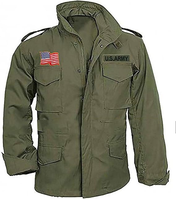 John Rambo First Blood Sylvester Stallone M65 Military US Army Olive Green Cotton Coat Jacket