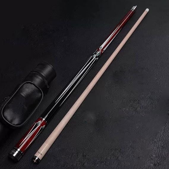 Pool cues for Men Pool cue Set Billiard cue Big Head Chinese Eight-Ball Billiard cue Black 8 cue 1/2 Split cue(Color:1,Size:11.75mm)