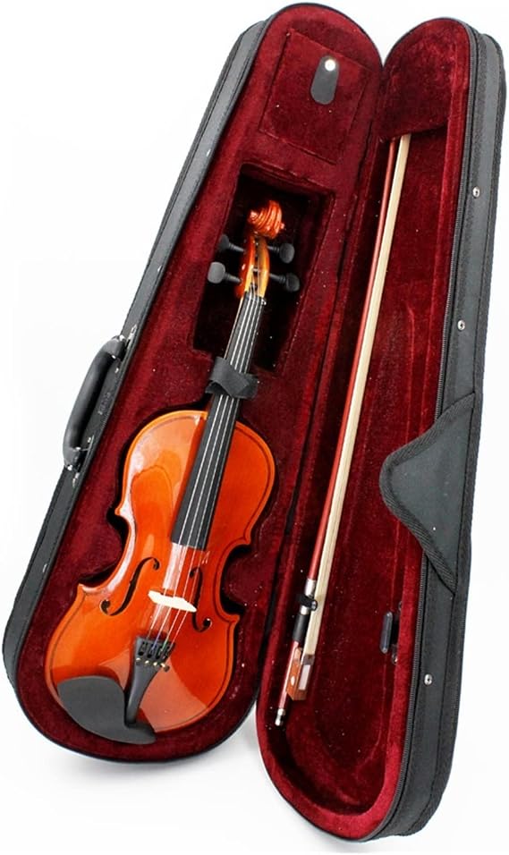 TSTS Natural Color Violin Basswood Violin Instrument Quality Adult and Child Professional Violin with Accessories Adults Violins (Color : 3/4)