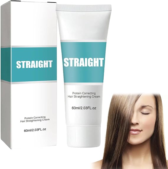Hair Straightening Cream, Hair Gloss and Silk, Hair Protein Correcting, Hair Straightening - Nourishing Fast Smoothing Collagen Hair Straightener Cream for Curly Hair