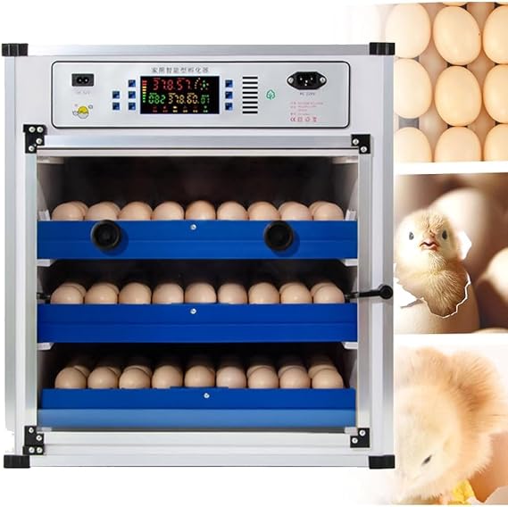 Fully-Automatic Egg Incubator with Digital Thermostat, Auto Turning, Humidity Control &amp; LED Candler for Hatching Chicken, Duck, Pigeon, and Gamefowl Eggs
