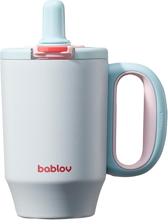 BABLOV 23oz Insulated Coffee Tumbler 316L Stainless Steel Travel Mug | Insulated Tumbler with Straw Handle Iced Travel Coffee Mug for Hot Cold Beverages at Home Office Travel Camping or on the Go