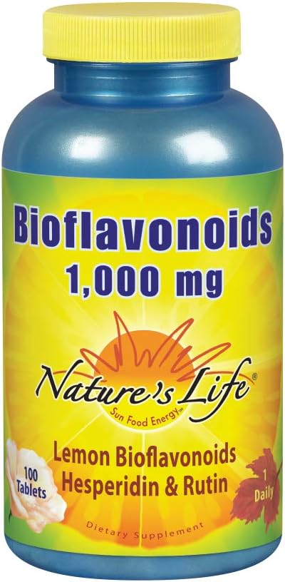Nature's Life Lemon Bioflavonoids 1000mg - Citrus Bioflavonoids Supplement with Hesperidin and Rutin - Antioxidant and Cellular Support, Vitamin C Absorption - , 100 Serv, 100 Tablets