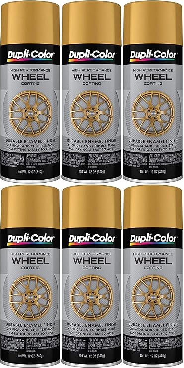 Sherwin-Williams Company Duplicolor High Performance Matte Gold Wheel Paint (12 oz) - 6 Pack