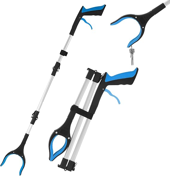 Litter Picker Grabber Tool,36 Inch Foldable Reacher Stick | 36 Inch Long Reach Design,Picks Up Litter and Items Without Bending or Stretching
