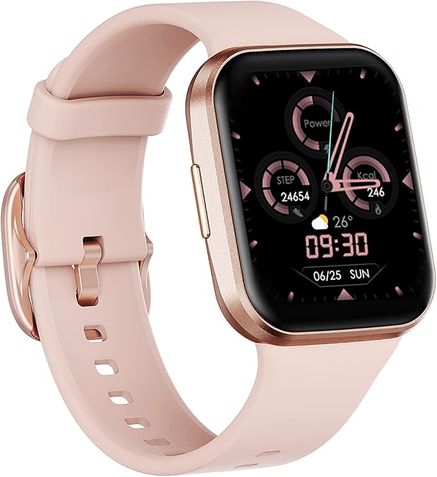 Fitness Tracker Heart Rate Monitor Blood Pressure Watch Pedometer Waterproof Blood Oxygen Monitor Sleep Step Counter Sport Wrist Watch for Women Men Smartwatch for Android Phones Compatible iPhone