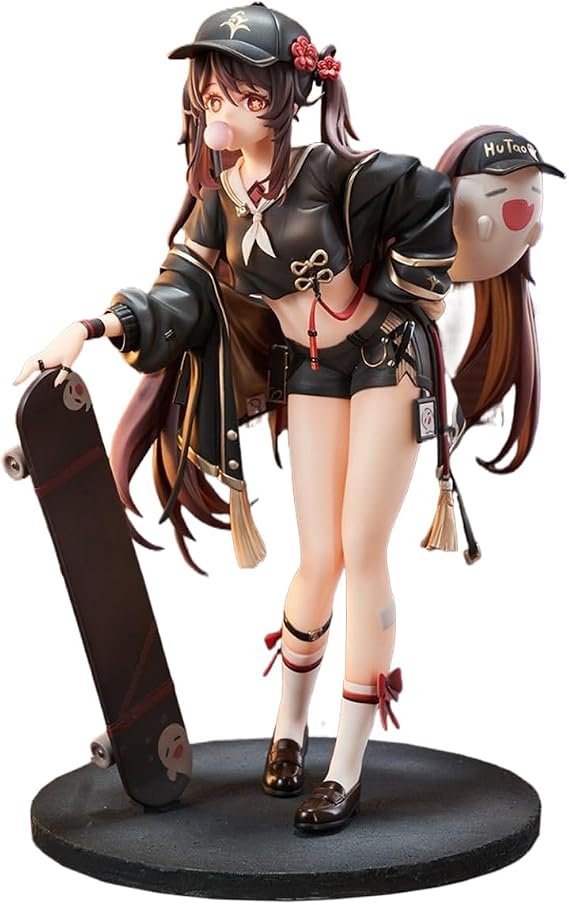 G-I Hu Tao 1/7 Figure Game Character Skateboarding Style 9.8 in PVC Anime Model