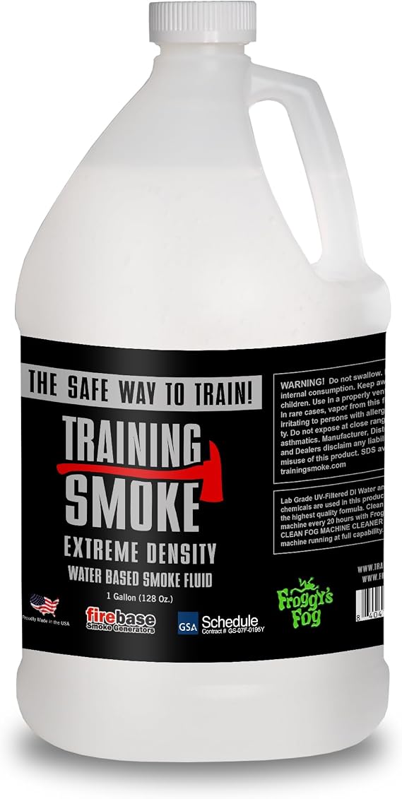 Training Smoke Fluid for Smoke Generators - Optimized for Firebase Machines (1 Gallon Extreme Density)