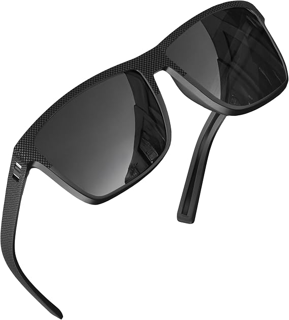 grinderPUNCH Polarized Sunglasses for Men and Women Lightweight TR90 Frame UV400 Protection Square Sun Glasses