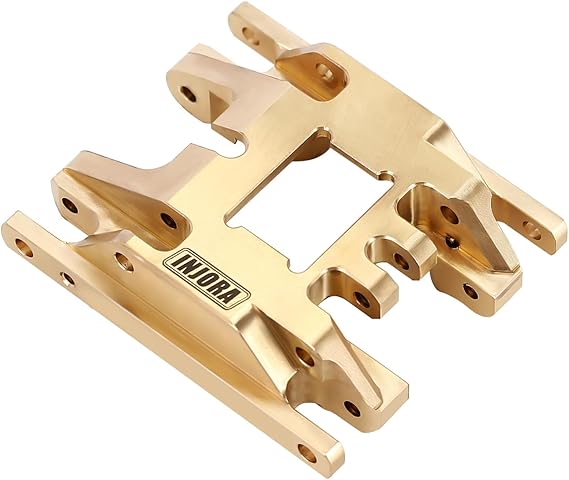INJORA Brass Skid Plate Transmission Mount for 1/18 RC Crawler TRX4M, 53g