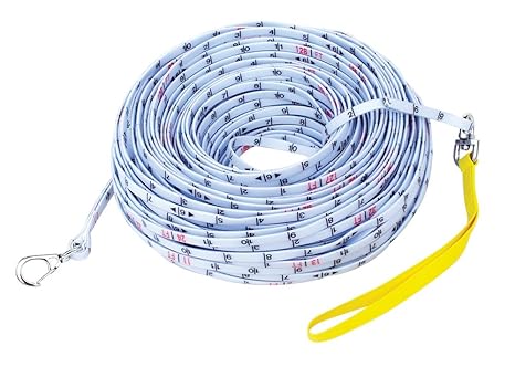 Keson DG20018 Depth Gauge Fiberglass Tape (Graduations: ft. & in.), 1/4-Inch by 200-Foot, White,Black