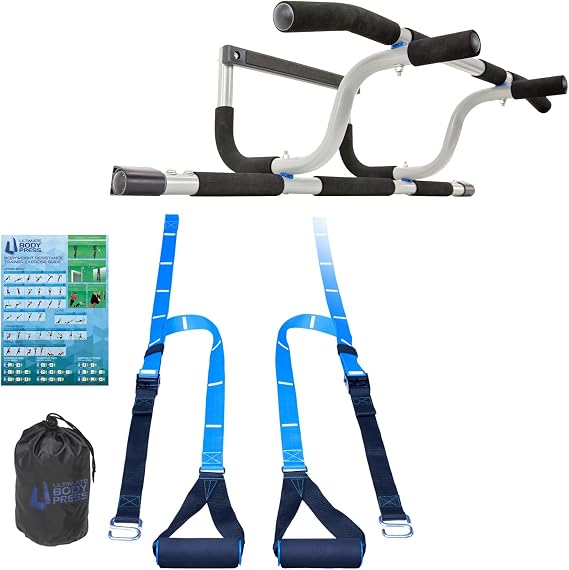 Ultimate Body Press XL Doorway Pull Up bar with Elevated bar & Adjustable Width
