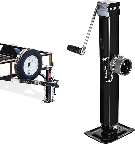FZZD 8000 lbs Swivel Trailer Jack, Weld-On Pipe Mount Tongue Jack | 28.6" Vertical Travel, Adjustable Drop Leg, for Utility Trailers, Yacht Trailers, Boat Trailer Jack