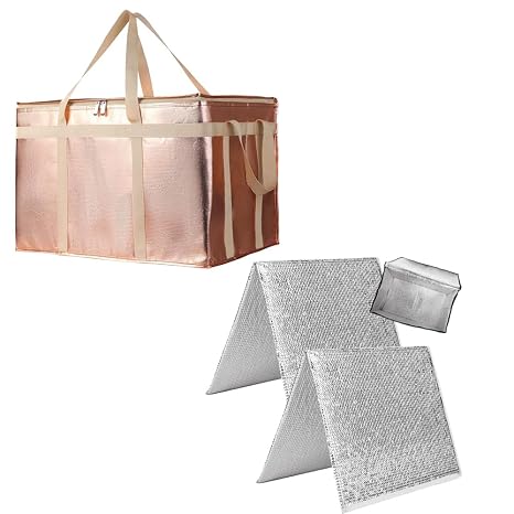 Bodaon 2PK Removable Hard Bottom for 23"W x 14"D Bag, -Large Foldable Insulated Plate for Reusable Grocery Shopping Bags, Sturdy Supporter for Food Delivery Cooler Bag, Board for Catering Doordash