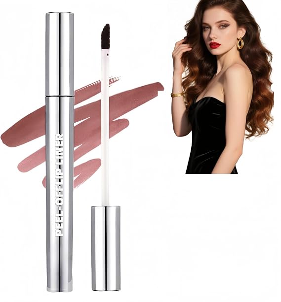 Peel Off Lip Liner Stain,Long-Lasting Matte Finish Lip Stain Peel Off,Waterproof Tat/too L/ip Liner,Easy Peel & Reveal,Transfer-proof Anti-Smudge L/ip Tint P/eel Off,Lipstain P/eel O/ff(3#)