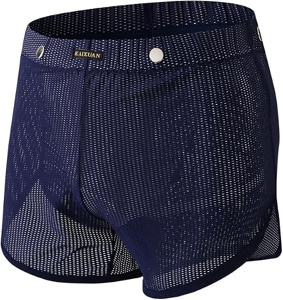 Men's Mesh Boxer Briefs Sexy See Through Underwear Shorts