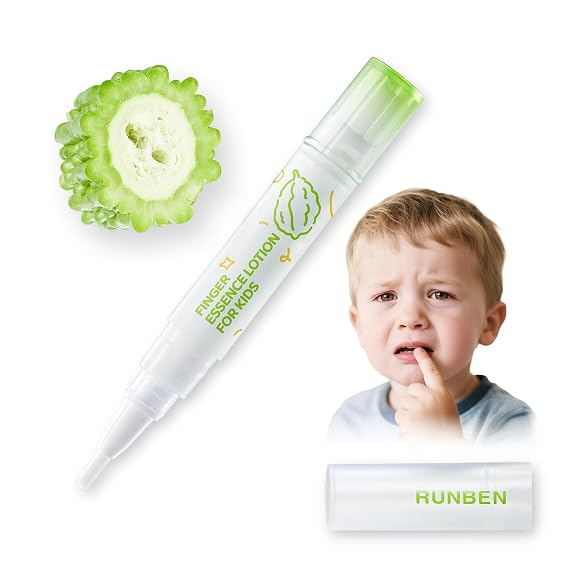 RUNBEN Stop Biting Nails for Kids, Bitter Taste Nail Care Pen (0.14 oz) | Finger Sucking Prevention, Finger Cuticles Care, 100% Natural Plant Extracts, Safe & Non-toxic for Age 0+