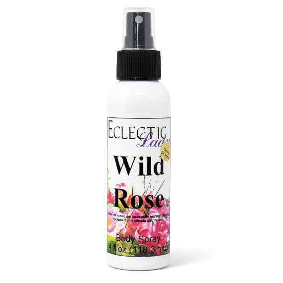 Wild Rose Body Spray, Double Strength, 4 ounces, Body Mist