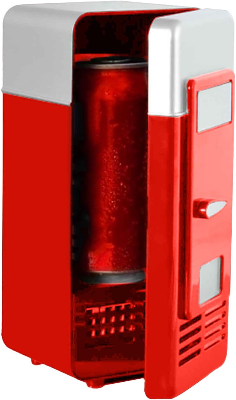 Mini Fridge USB | Mini Refrigerator USB Cooler, Compact Cooler Warmer Appliance Grocery Storage for Dorm Apartment Bedroom Road Trip, Family, Movies, Night Snack Storage, Cold