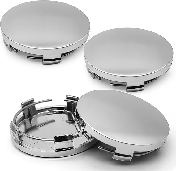 4 Pcs Car Wheel Center Hub Cap for Ford Mustang 2000-2025, Anti-Falling Rust-Proof Wheel Hub Decoration 60MM/2.36In OD 56MM/2.2In ID,Silver