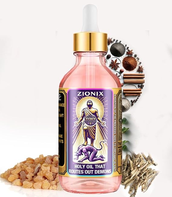 Zionix Holy Anointing Oil That Routes out Demons: for Prayer, Healing, Deliverance, Spells, Voodoo, Curses, Spiritual Warfare, Exorcism, and Protection 60 ml