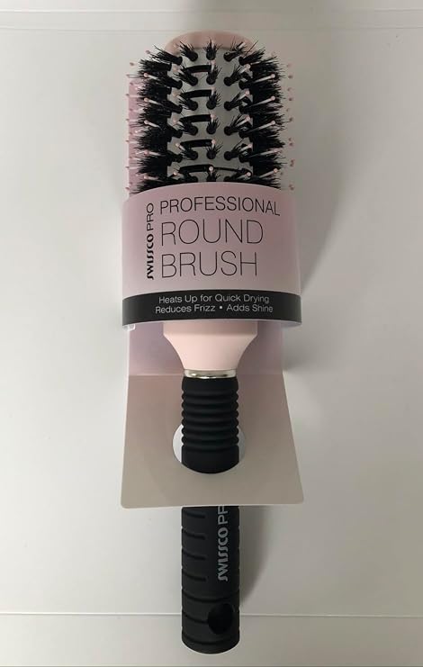 Swissco Pro Ionic Round Thermal Brush - SMALL (Pink, White and black)