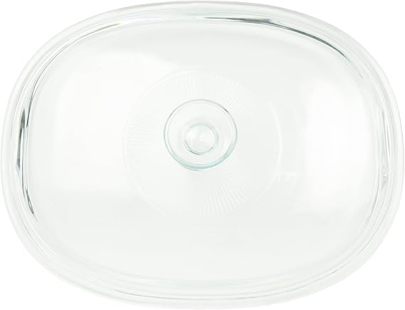 CorningWare DC1.5C Fluted Oval Clear Glass Replacement Lid