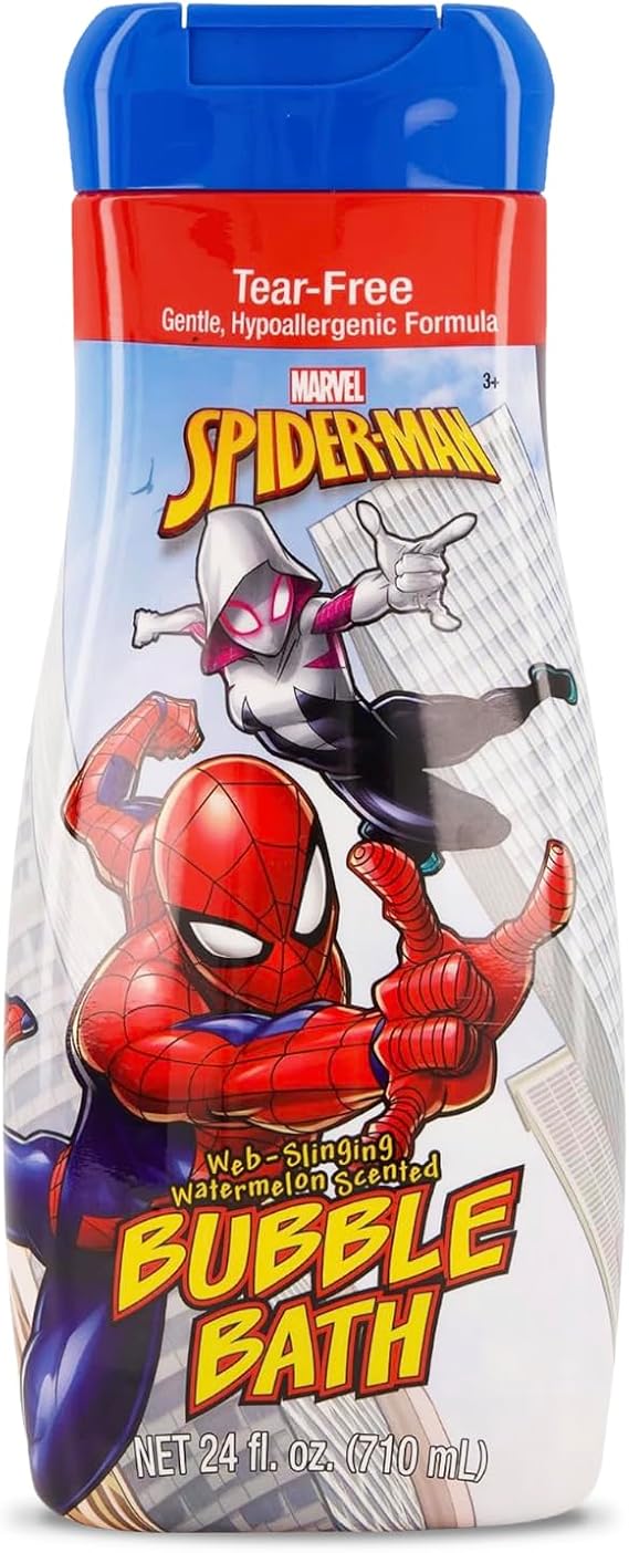 Amazing Spider-Man Bath Time Kids Bubble Bath Soap, 24 Fl Ounces, Watermelon Scent