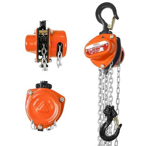 TKK 1/4 Ton Chain Hoist, 550 lb, 10 ft Lift, 255 mm Min. Hook Distance