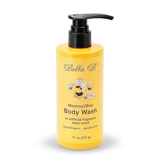 Bella B Mommy2Bee Body Wash 11oz | Pregnancy Safe Women Body Wash | Luxurious Lather Made with Natural & Organic Ingredients | No Artificial Fragrance, Paraben & Sulfate Free | All Skin Types
