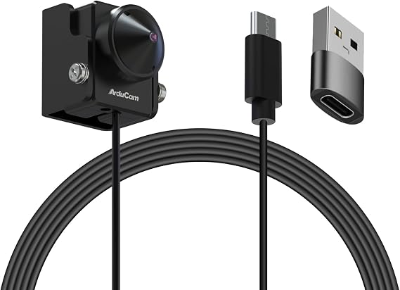 Arducam 2MP Webcam, Low Light USB Camera with Holder, USB Webcam for PC, Laptop, Smartphone, Supports Windows XP/7/8/10, Linux, Mac OS