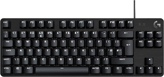 Logitech G G413 TKL SE Mechanical Gaming Keyboard | Compact Backlit Keyboard, Tactile Mechanical Switches, Anti-Ghosting, Windows/macOS, QWERTY UK English Layout - Black