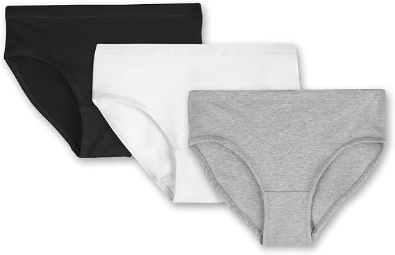 Mightly Tween & Teen Girls' Hipster Bikini Undies | Organic Cotton, Soft&Fresh Panties for Kids&Teens, 3-Pack Underwear Set