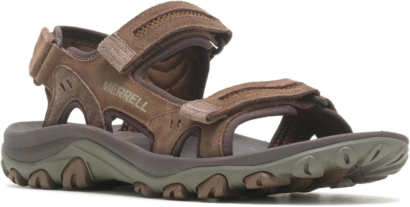 Merrell Men's, Huntington Convertible Sandal, Earth Leather, 14