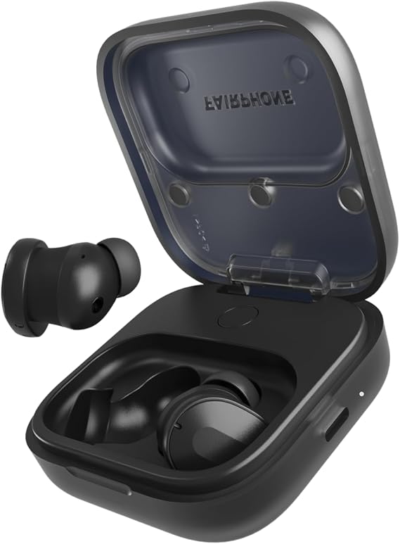 Fairphone Fairbuds True Wireless Earbuds with Active Noise Canceling, Ambient Mode, Titanium-Coated Drivers, 26H Battery, ENC Mics, Multipoint Bluetooth, iOS & Android App, Replaceable Parts, Black
