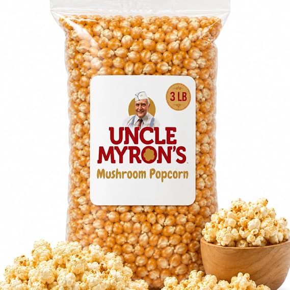 Mushroom Popcorn Kernels for Popping 3lb Bag Non-GMO, No Gluten