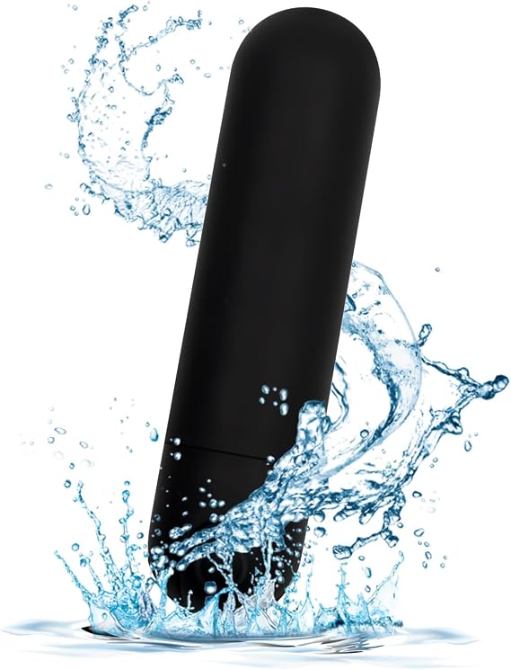 Mini Massager, 10 Modes Vibration Massage Waterproof Silent Portable (Black)