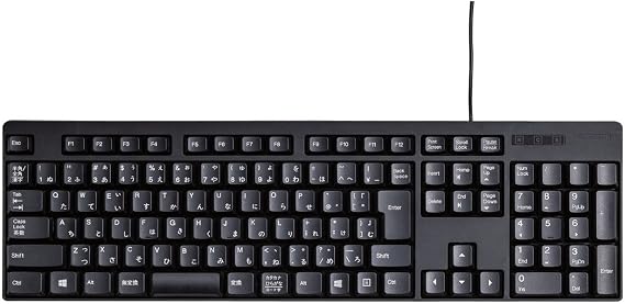 ELECOM USB Wired Keyboard Membrane Type [Black] TK-FFCM01BK (Japan Import)