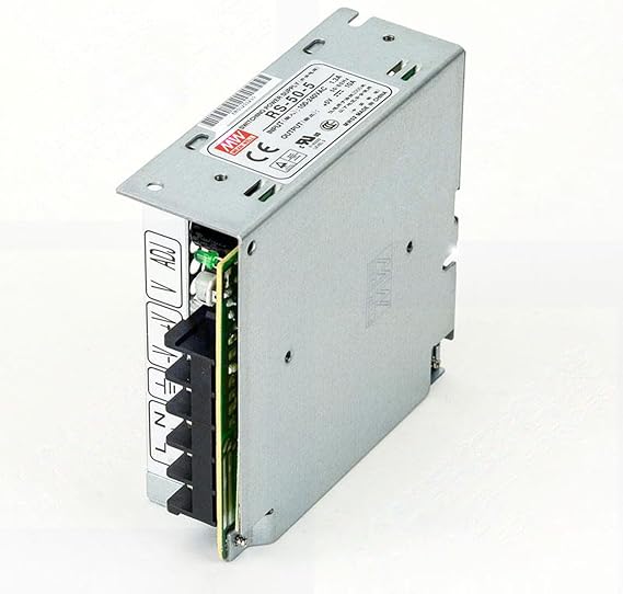 RS-50-5 50W 5V 10A Single Output Switching Power Supply - Universal 88-264VAC/125-373VDC Input, High Efficiency 83%, Built-in Protections, Long Lifespan
