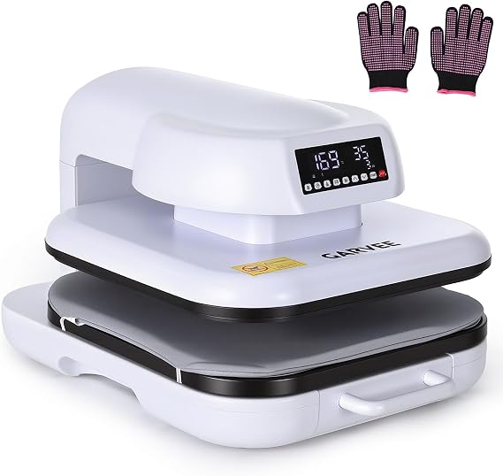 Auto Heat Press 12x15in for T Shirt | 1600W high pressure | Smart auto release | Sublimation & HTV | T shirt, hoodie, hat, canvas, DIY crafts