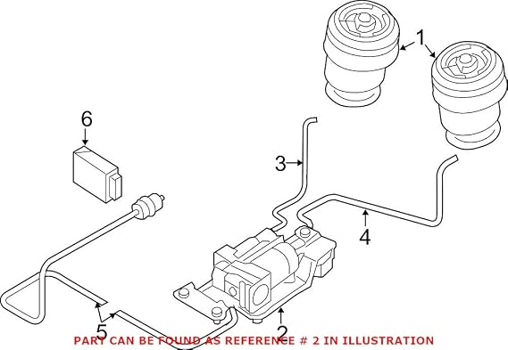 Genuine OEM Rear Air Suspension Compressor For BMW F15 F16 F85 F86 X5 X6 2014-2019 Turbo Auto Leveling