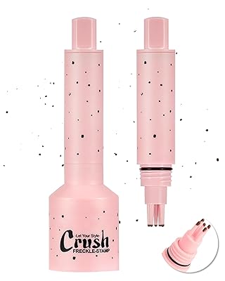 Freckle Stamp, Natural Vivid Faux Freckles Pen, Long Lasting Waterproof Quick Dry Magical Fake Freckle Stamp Pencil, Get Sun-kissed Stars Makeup in One Press, Makeup Gift for Women Girls - 03 Deep