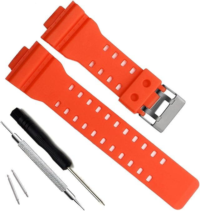 My Time OliBoPo Natural Resin Replacement Watch Band Strap for Casio Mens G-Shock GD120/GA-100/GA-110/GA-100C