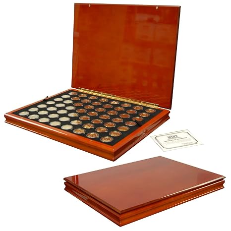 1999-2009 Gold layered State Quarter Set in Collectors Wood Box